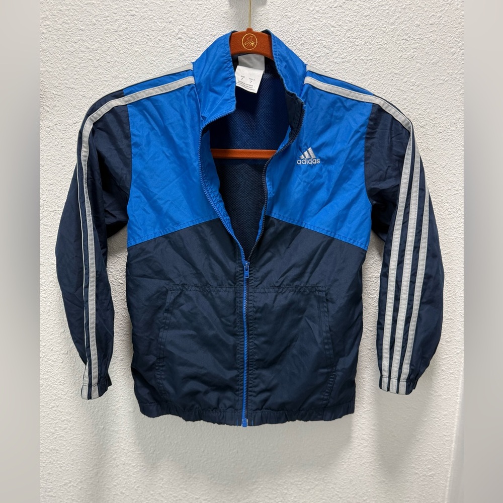 Adidas Windbreaker Two-Tone Blue Sz(7)